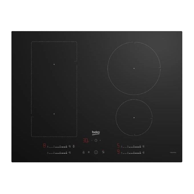 Beko HII74700UF piano cottura Nero Da incasso 70 cm Piano cottura a induzione 4 Fornello(i)