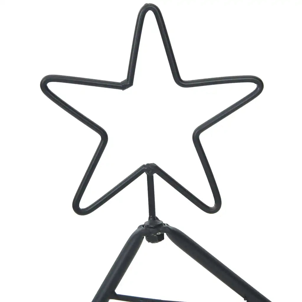 Albero di Natale in metallo con supporto Nero 60 cm Acciaio 42019186