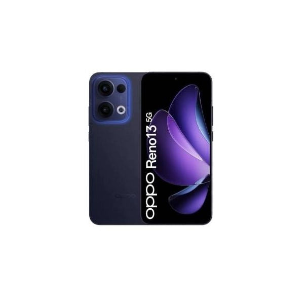 Oppo reno13 5g ai smartphone, tripla fotocamera 50+8+2mp, selfie 50mp, display 6.59” 120hz amoled fhd+, 5600mah, ram 12gb(esp4gb/8gb/12gb)+rom 256gb, [versione italia], luminous blue - RENO13BLU