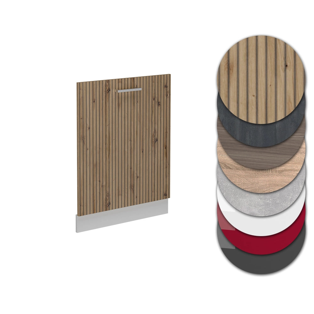 Pannello frontale della lavastoviglie R-Line Rovere artigianale/Bianco 60 cm, PL Rovere Vicco