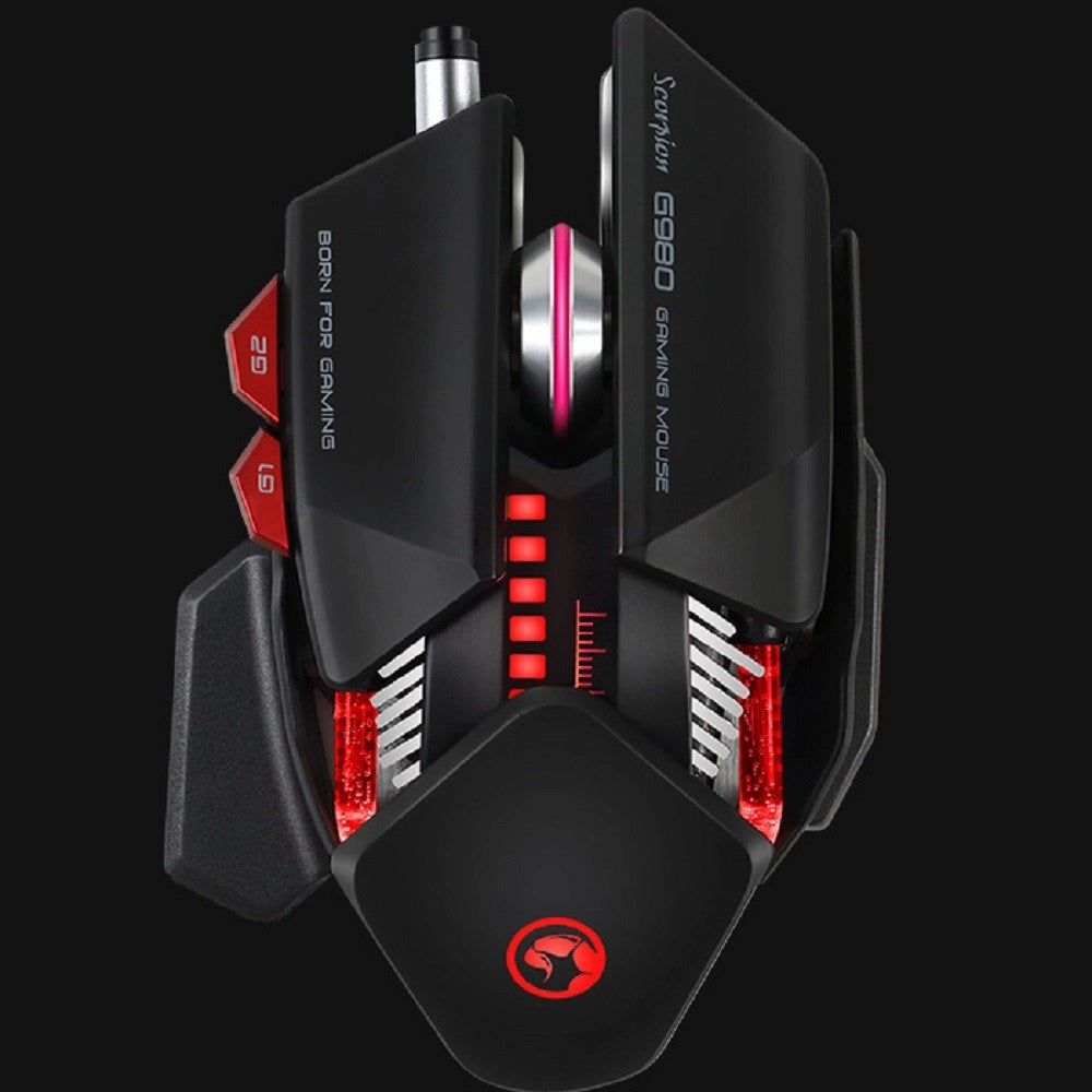 Trade Shop - Marvo Scorpion G980 Gaming Mouse Wireless 6000dpi Luminoso 6 Tasti Programmabili -