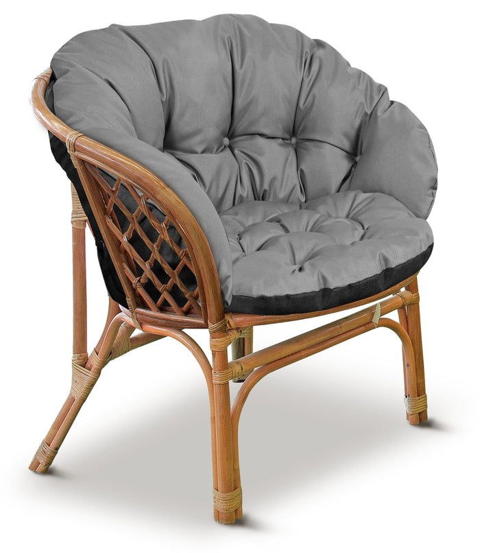 AIO FACTORY Set da giardino 2x122x40cm Cuscini grigi impermeabili per mobili in rattan