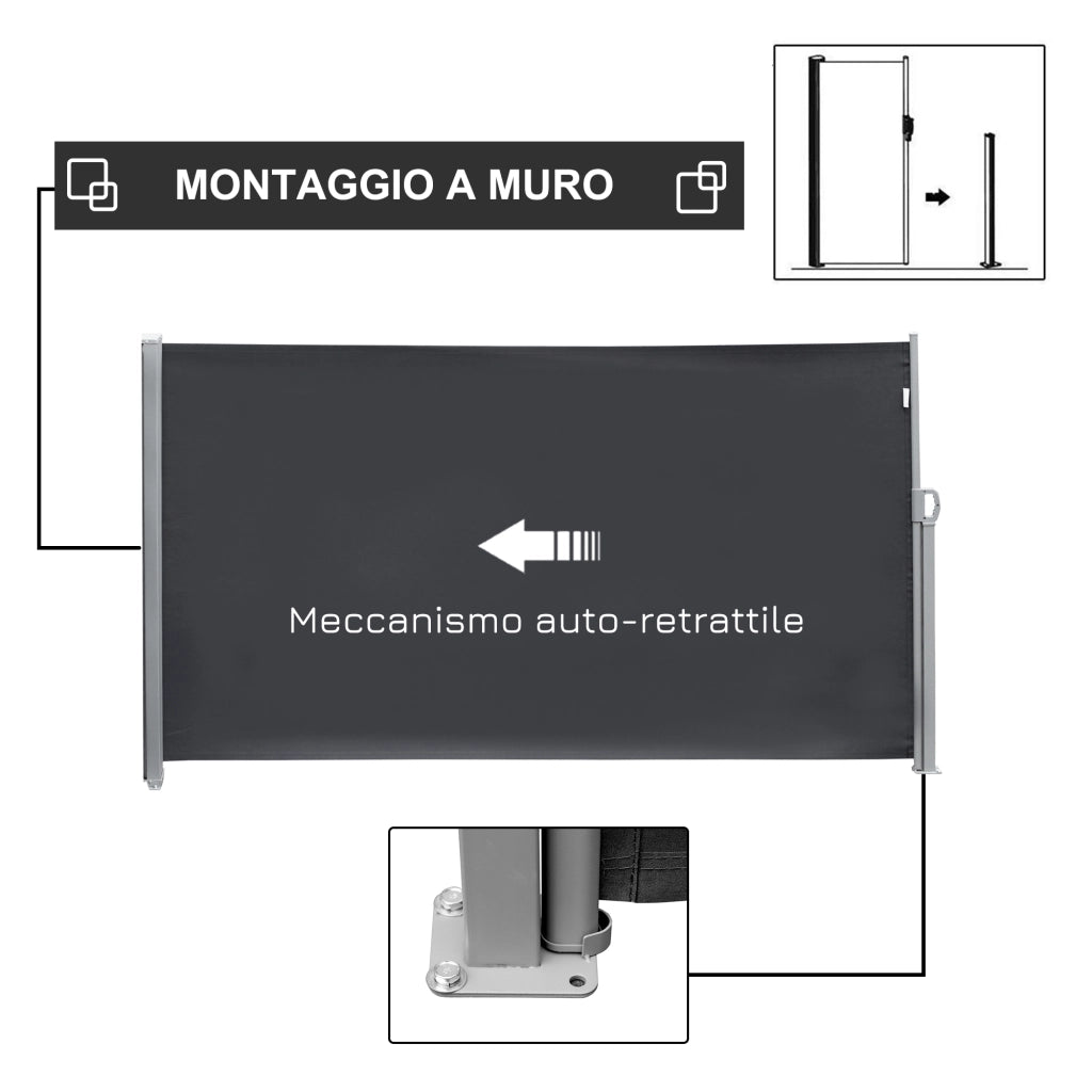 Frangivista da Giardino ¨C Zephmum ¨C Grigio Poliestere Alluminio 3x1.8m