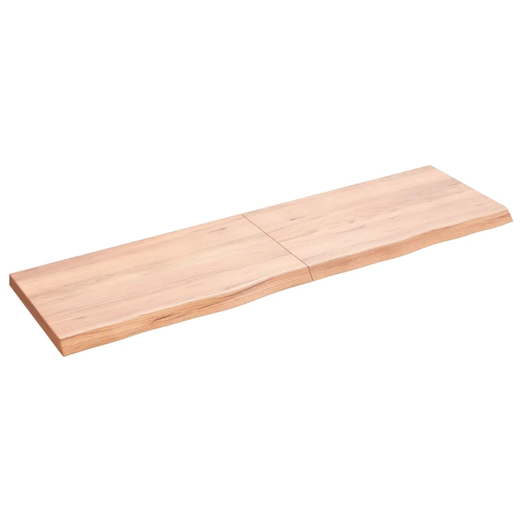 Piano Bagno Marrone 140x40x(2-4) cm Legno Massello Trattato 3156147
