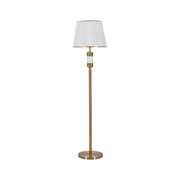 Lampada da terra Grisaille, Luce da terra, Lampada da pavimento, Lampada a stelo, 41x41 h160 cm, Bianco e Oro
