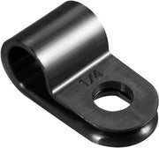 Organizzatore di cavi in nylon con clip (20 pezzi), 6,4 mm, nero, adatto per il controllo dei cavi, CC-1.