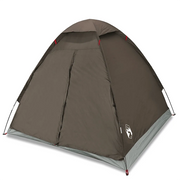 Tenda da Campeggio | Tenda Familiare a Cupola per 4 Persone Marrone Impermeabile
