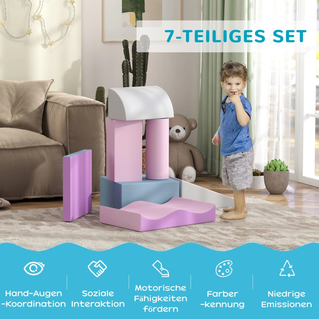 Set Blocchi Schiuma Gioco ¨C Xylo ¨C Pelle Sintetica Multicolore 40x40x20cm 1-3 Anni