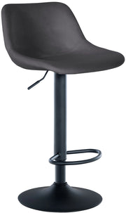 Sgabello Loft grigio scuro,Velluto