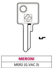 Silca CHIAVE OTTONE MER2 (G. VAC 3) MERONI 20.00 pz
