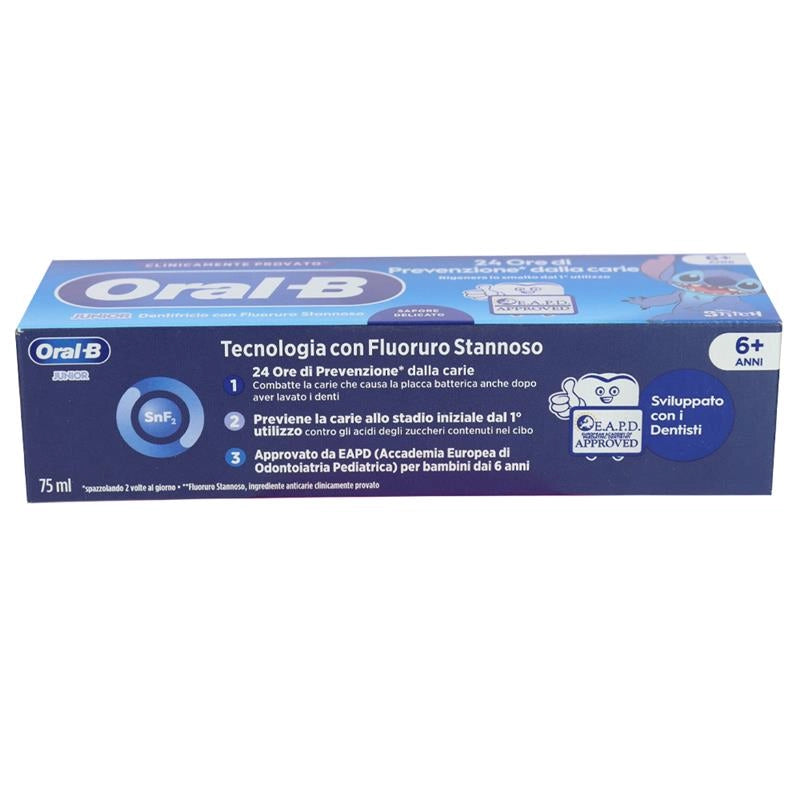 ORAL-B KIDS 6+ DENTIFRICIO STITCH SAPORE DELICATO PREVENZIONE DALLA CARIE 24H 75ML