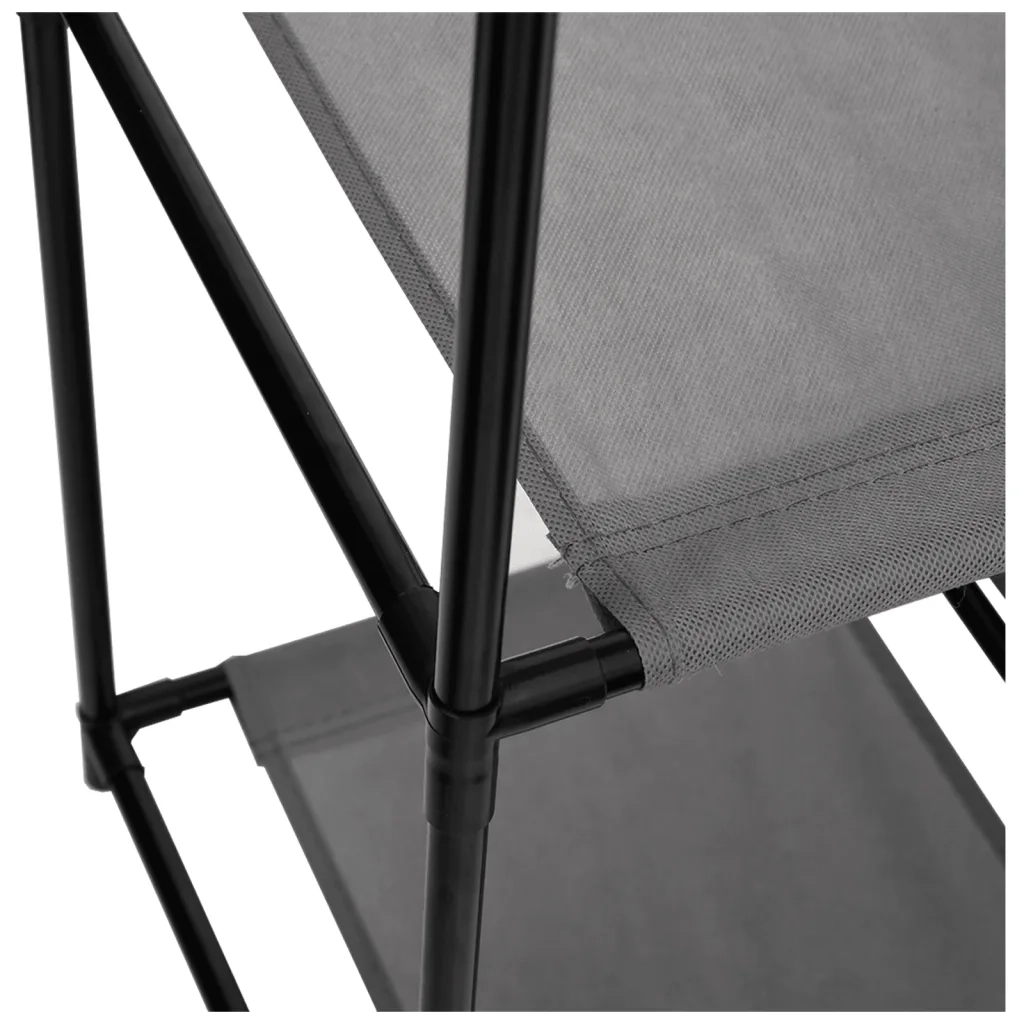 Armadietto con 4 Cesti in Tessuto Grigio 63x30x71 cm Acciaio 337255