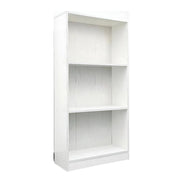 LIBRERIA IN LEGNO CON 3 RIPIANI COLORE BIANCO DIMENSIONI 60X24X120 CM