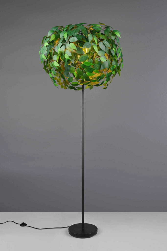 Piantana, metallo e plastica, verde effetto naturale, H 180 cm, Leavy