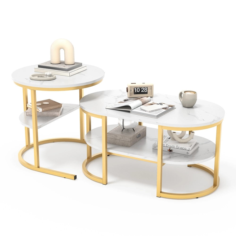 Tavolino da caff¨¨ ¨C Minimal ¨C Effetto oro moderno