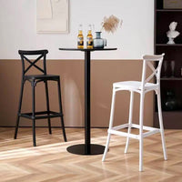 Set 4 Sgabelli 40x36x91 cm in Polipropilene Pompei Nero