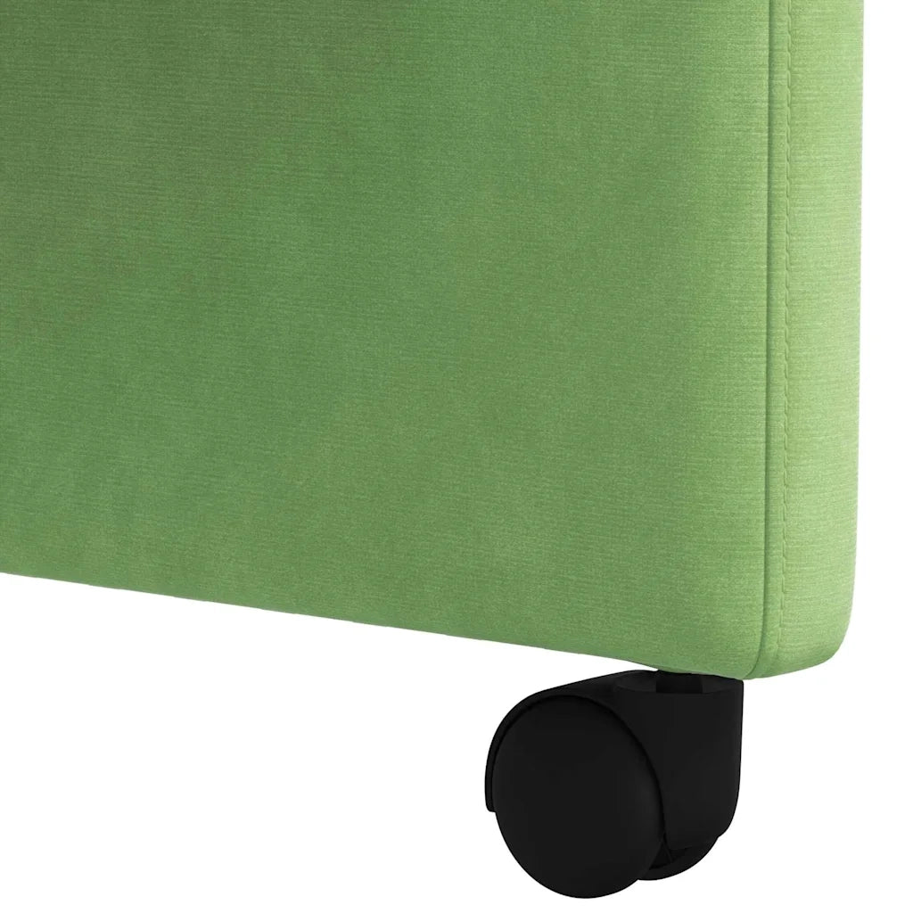 Sedie da Pranzo con Ruote 2 pcs Verde chiaro 58 x 65 x 98 cm 42017878