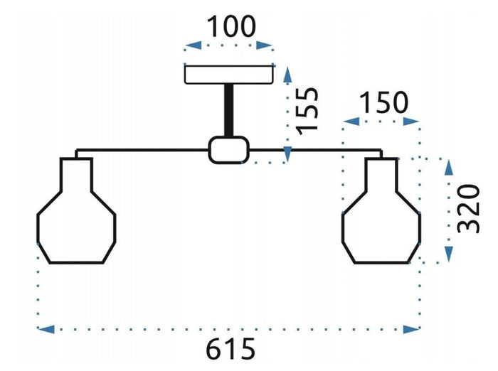 Lampada Da Soffitto Pensile Metallico Loft APP734-3C