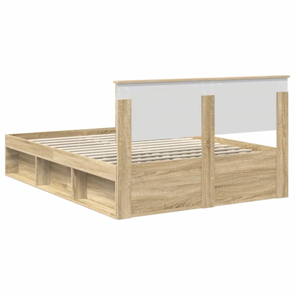 Struttura del letto Sonoma 140 x 190 cm Legno multistrato 3407870