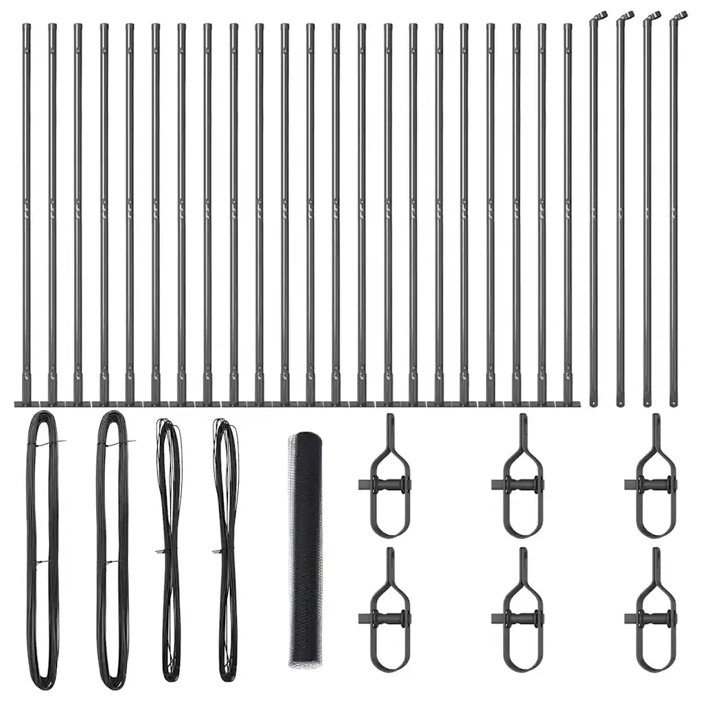 Palo della recinzione Grigio 50 x 1,2 m (rete da 13 mm)