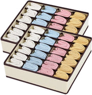 Organizzatore per Scarpe da Calcio da 24 Lade, Organizzatore Opvougbile per Scarpe da Calcio, Sistema di Organizzazione per Lade, Organizzatore per Scarpe, Cinture, Fili da Cintura, 2-Pack (Beige)
