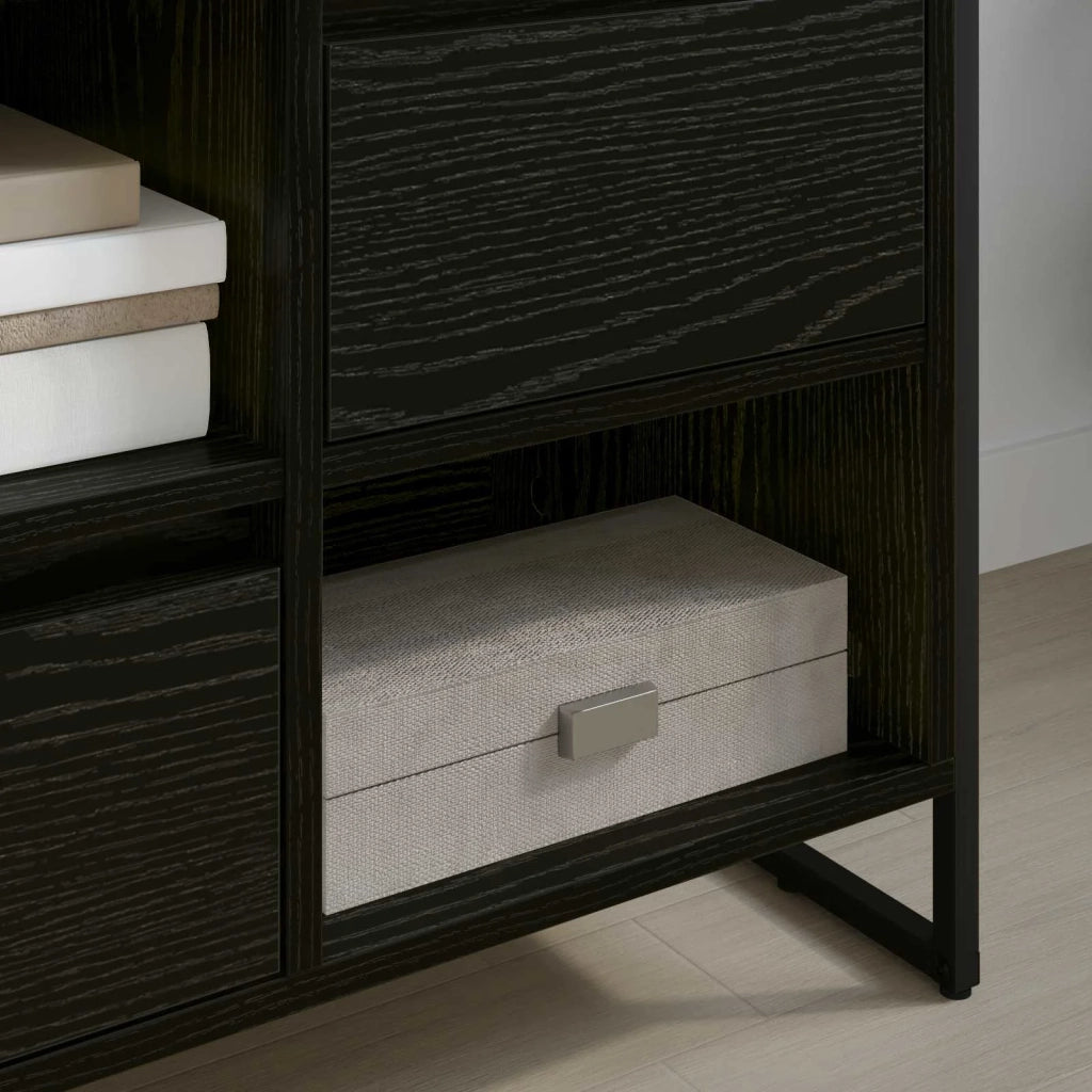 Mobile TV Rovere Nero 100 x 36 x 49,5 cm Legno multistrato