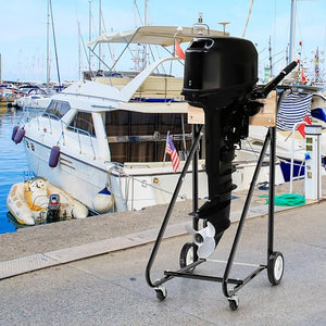Carrello per Motore Fuoribordo, Supporto per Motore Fuoribordo con Ruote, Capacità di 150 kg, Resistente e Robusto, per Riparazioni, Manutenzione e Trasporto