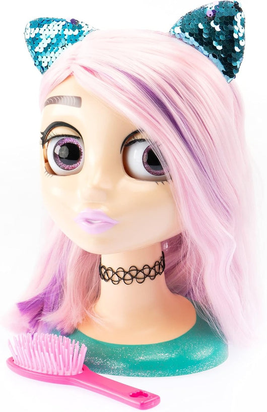 Testa da Truccare e Pettinare con Occhi Cambiacolore influencer beauty and style Influencer Make Up Doll