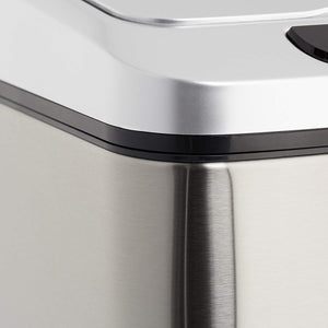 Pattumiera da cucina coperchio automatico con chiusura contenitore 12 litri argento 13_0002336