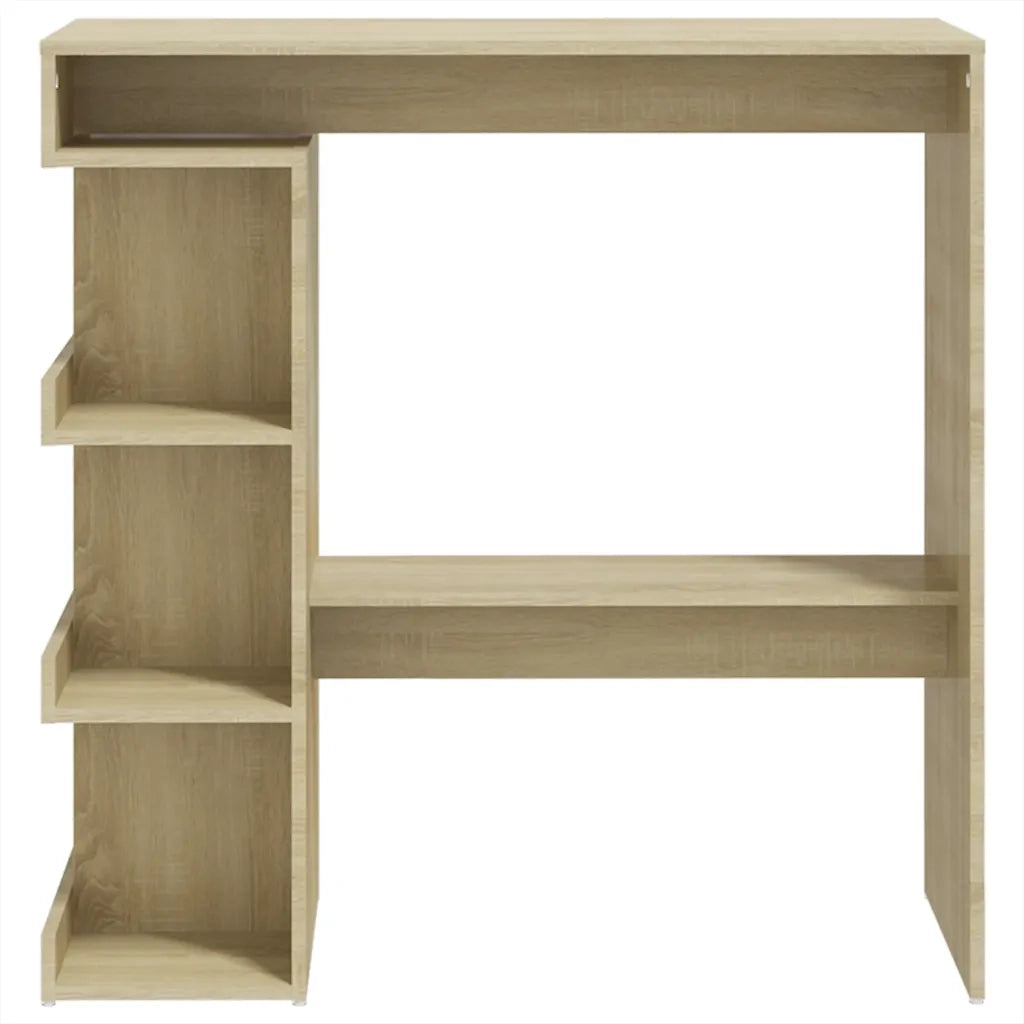 Tavolo Bar con Ripiani Rovere Sonoma 100x50x101,5 cm Truciolato 809452