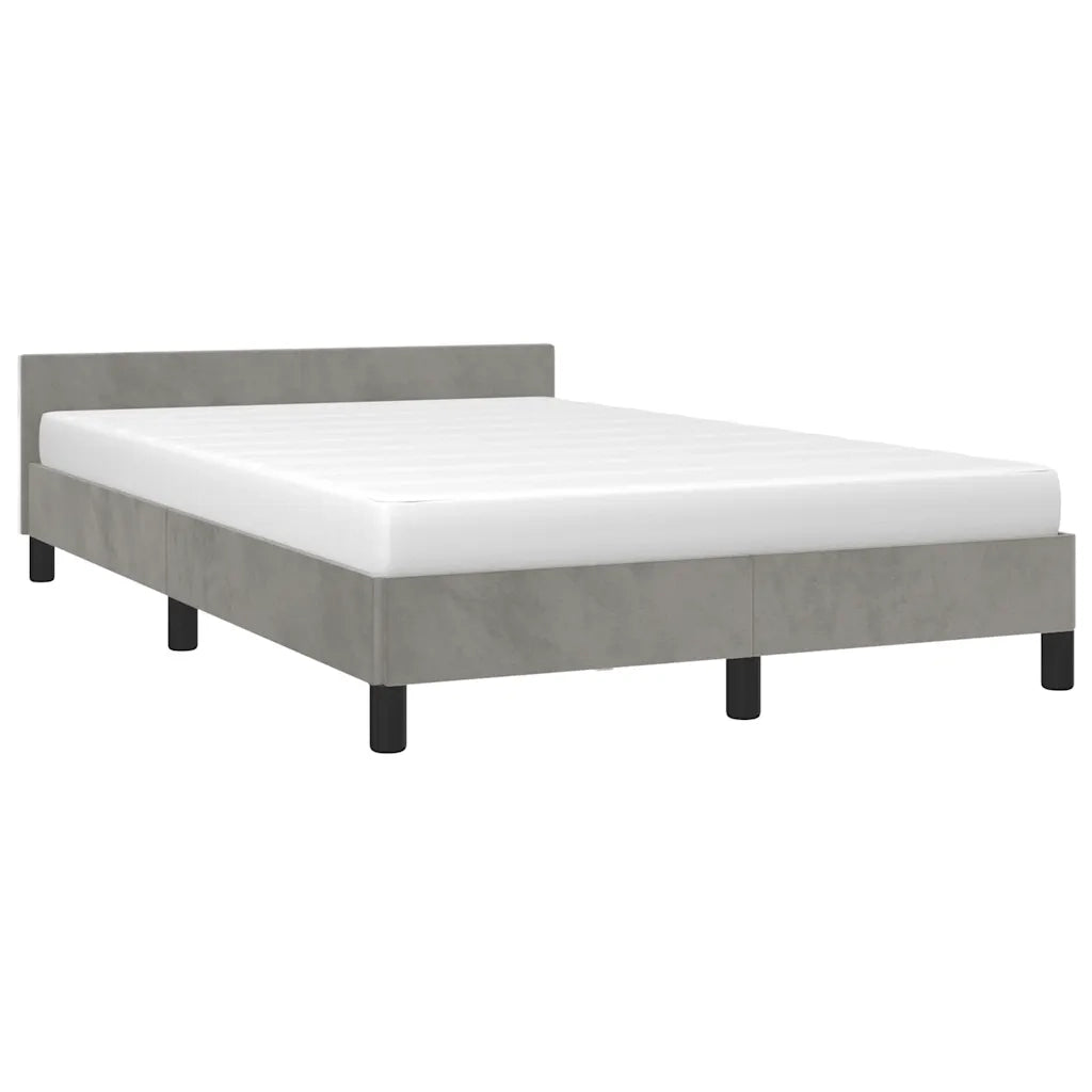 Giroletto senza Materasso-Struttura Letto Grigio Chiaro 120x200 cm Velluto 266002