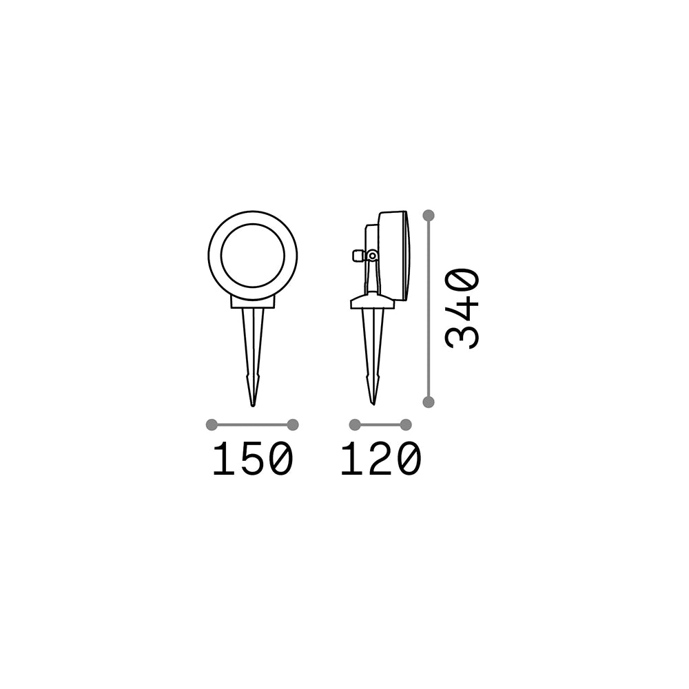 Piantana Modernoa Da Esterno Litio Materie Plastiche Bianco 1 Luce Gx53