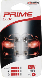 C5W Coppia di Lampadine Siluro per luci auto 12V 5W SV8,5 misure 8mm