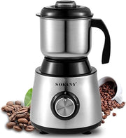 Molitore elettrico per caffè con 2 impostazioni di grana - capacità 300 g, acciaio inossidabile, ideale per caffè in grani e spezie
