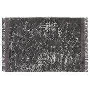 Tappeto moderno in viscosa con frange 160 x 230 cm grigio scuro stile moderno contemporaneo camera da letto soggiorno