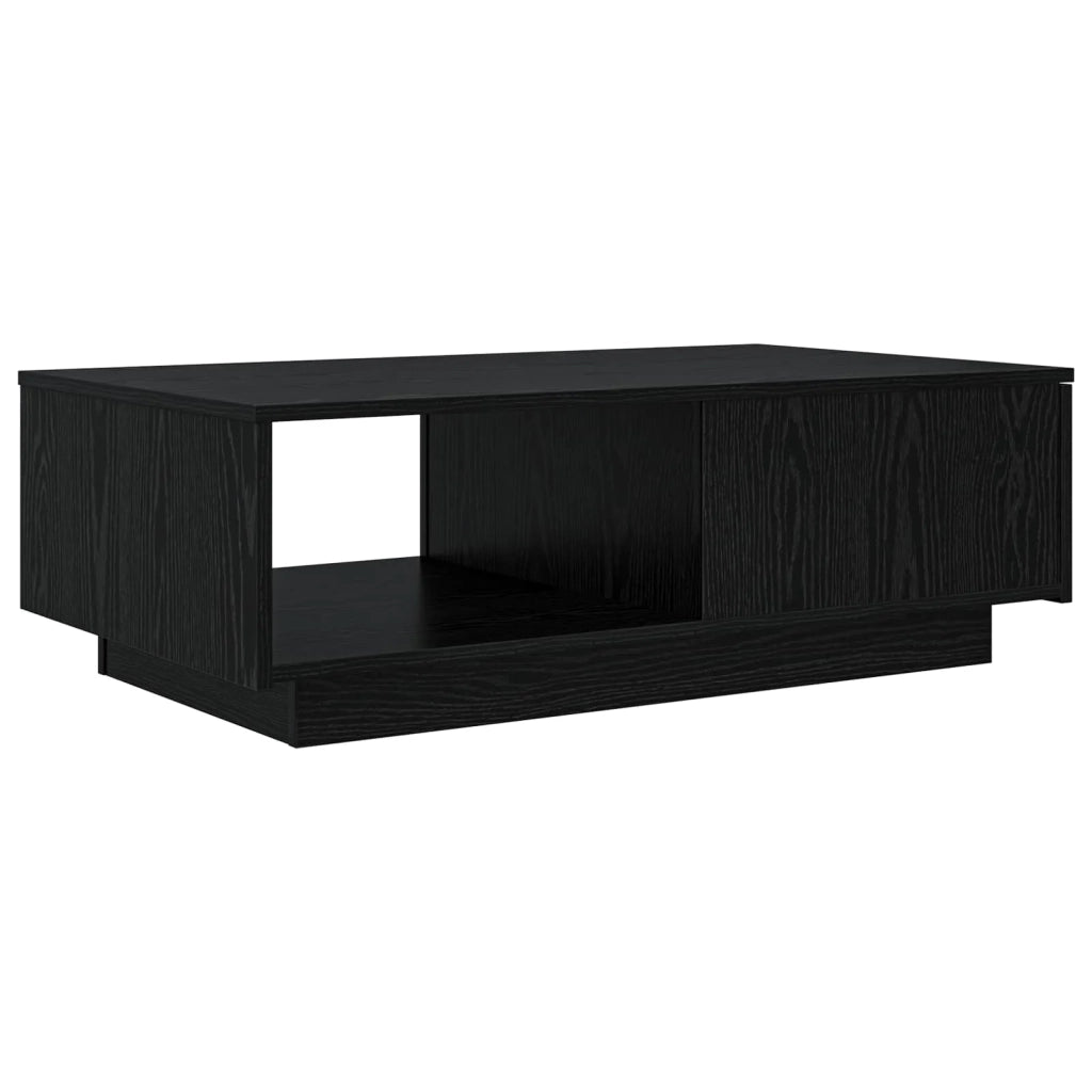 Tavolino da salotto con cassetto Rovere Nero 95 x 55 x 31 cm
