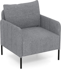 Poltrona Relax, Poltrona Singola in Chenille con Cuscino, Sedia da Soggiorno con Piedini Regolabili, Sedia Moderna per Camera da Letto, Studio, Portata 150 kg