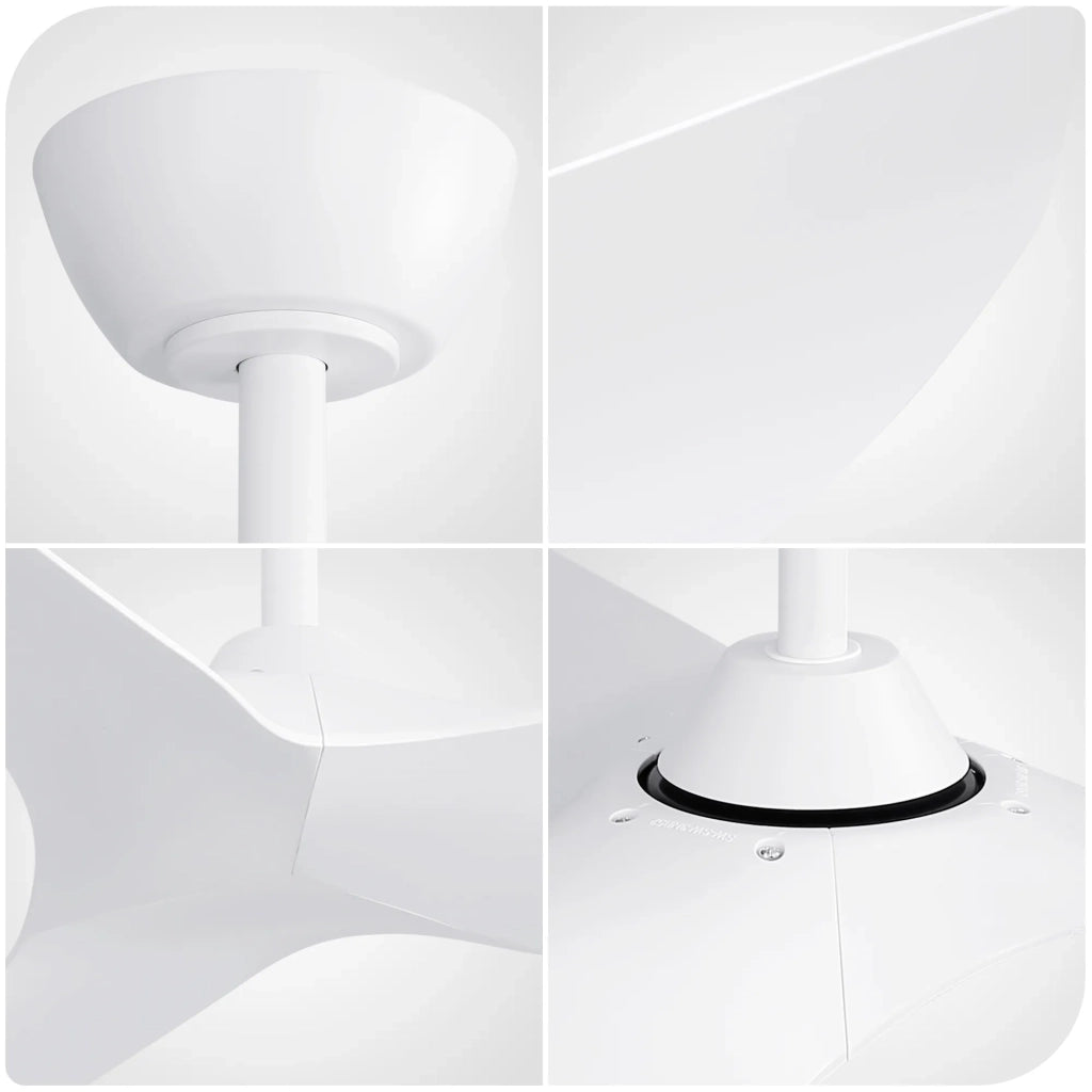 Ventilatore da soffitto 96,5 cm senza luce, motore DC e telecomando, per interni/esterni, moderno, per camera e soggiorno