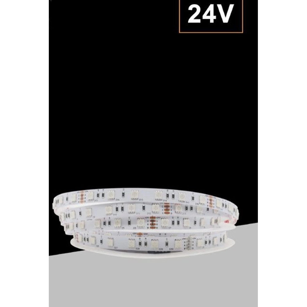 Trade Shop - Striscia Led Flessibile 500w Smd Rgb 60 Led/mt 24v Bobina Da 50 Mt Ip20 50m-24v-rgb -