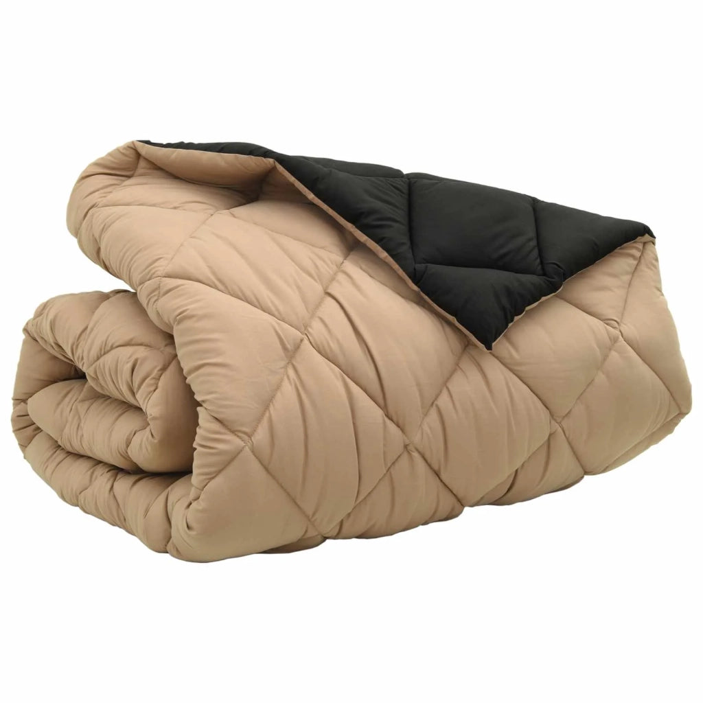Duvet Invernale Nero e Talpa 220 x 260 cm Microfibra 42025738