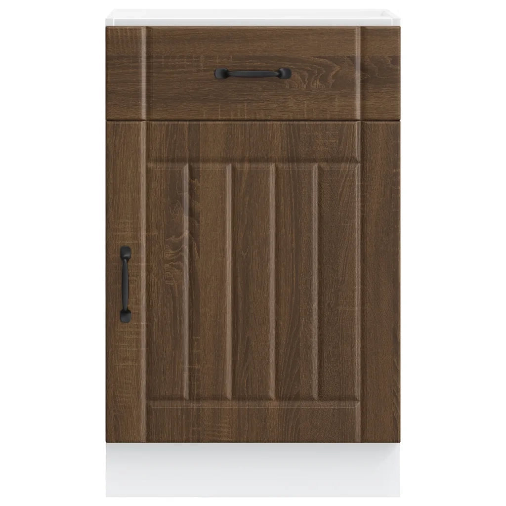 Base da Cucina Lucca Rovere Marrone in Legno Multistrato 853724