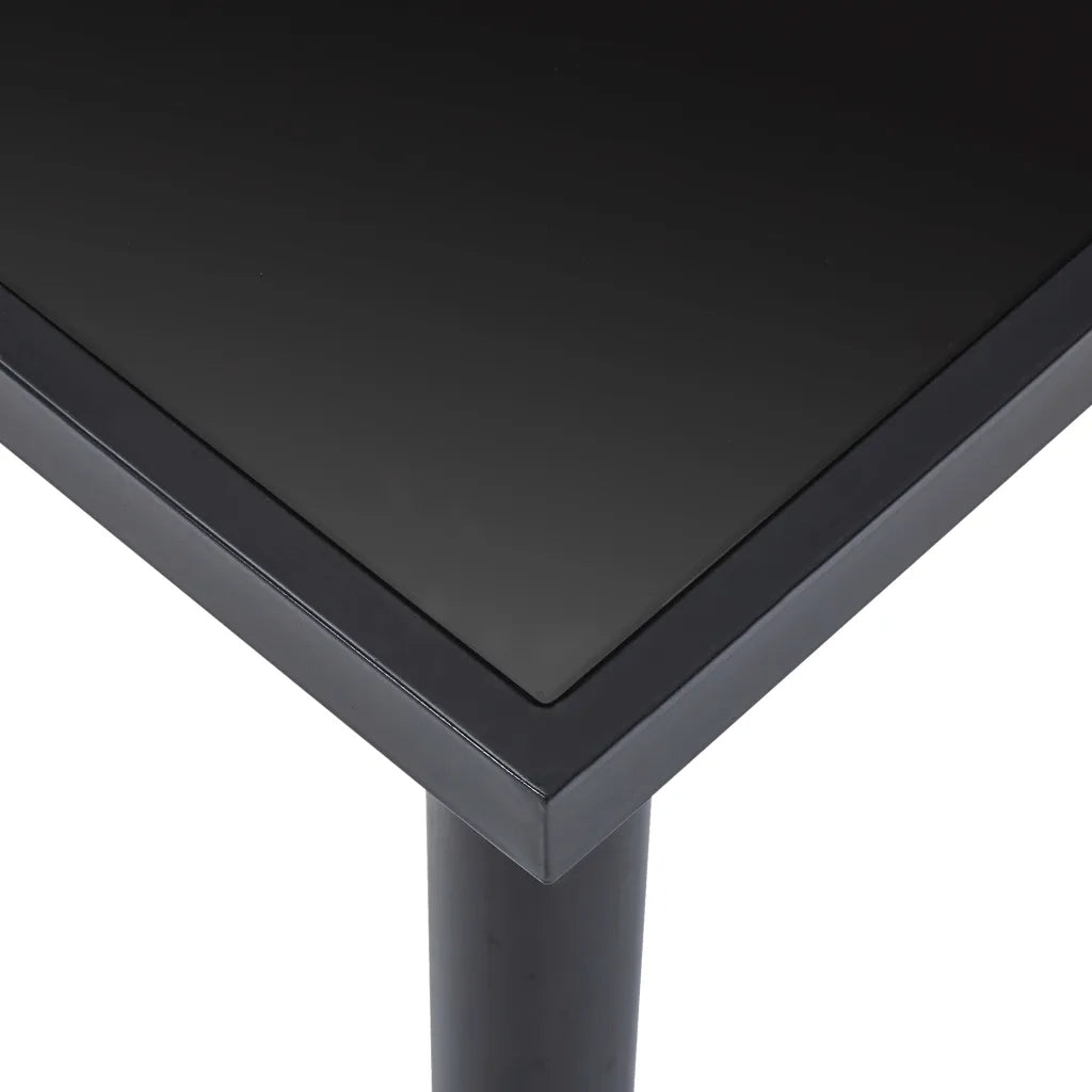 Tavolo da Pranzo Nero 140x70x75 cm in Vetro Temperato 281853