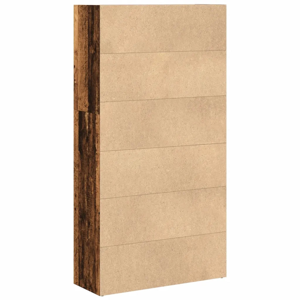 Libreria-Scaffale per Libri-Mobile di Stoccaggio Legno Antico 80x30x152 cm in Legno Multistrato