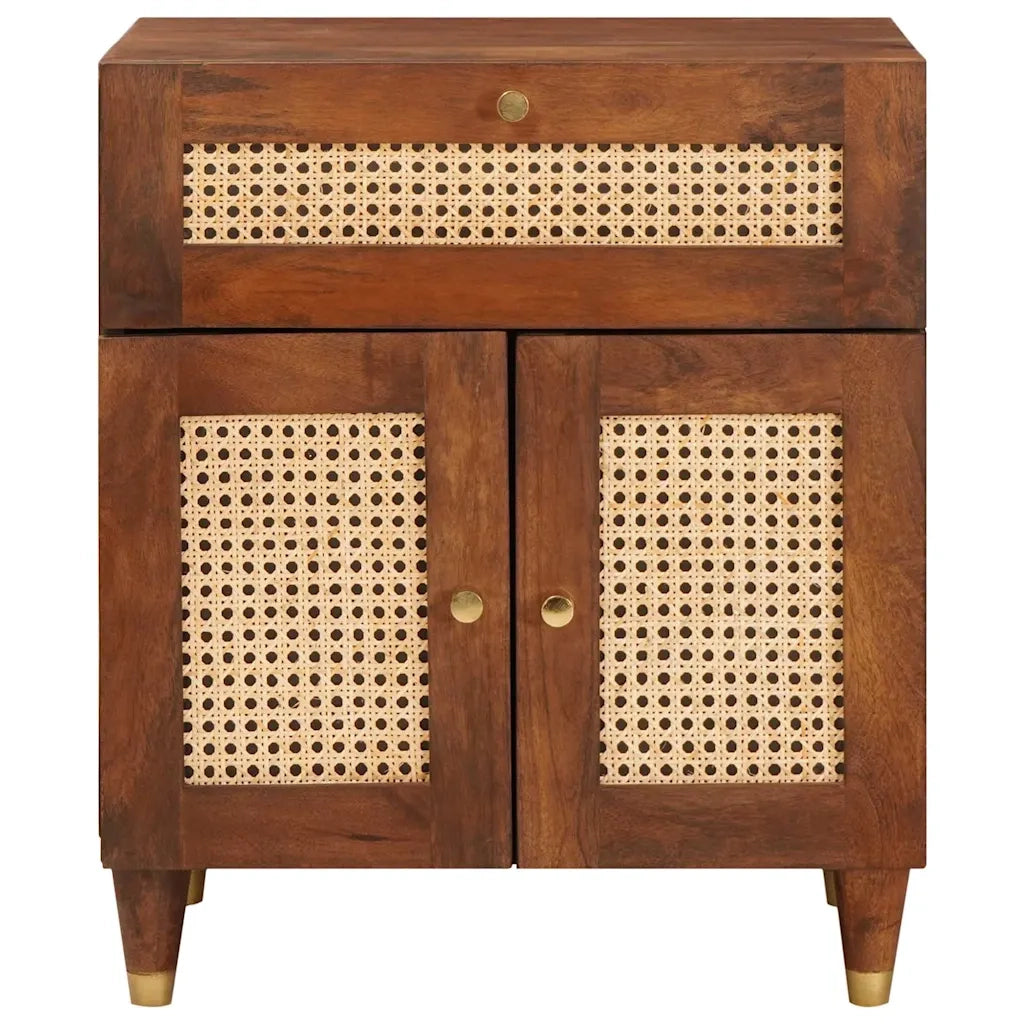 Comodini con cassetto-Tavolino da notte Marrone 50 x 33 x 60 cm
