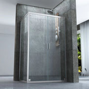 Box doccia due lati apertura saloon dentro fuori 6mm h190 kim, misura 65x100