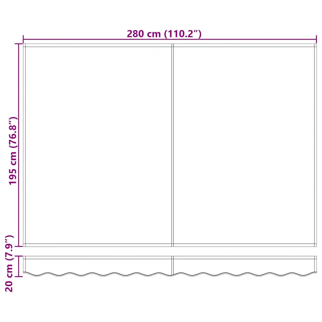Telo di ricambio per tenda da sole Antracite e Bianco 3 x 2 m 42000471