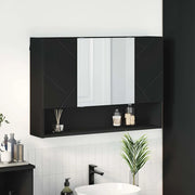 Mobiletto per specchio Nero 80 x 17 x 55 cm Legno multistrato 883355