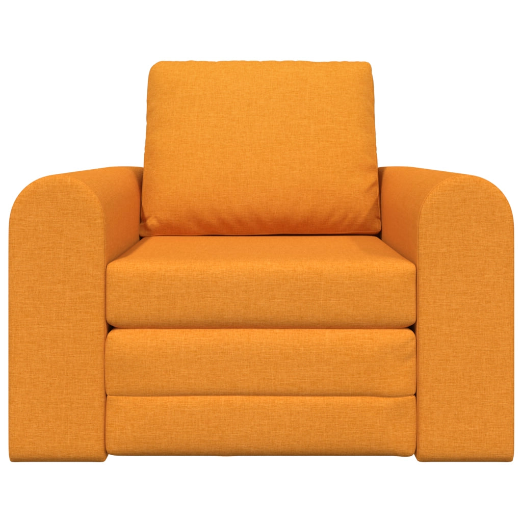 Divano Letto a Terra 2-in-1 Giallo Scuro 98x71x83 cm Tessuto
