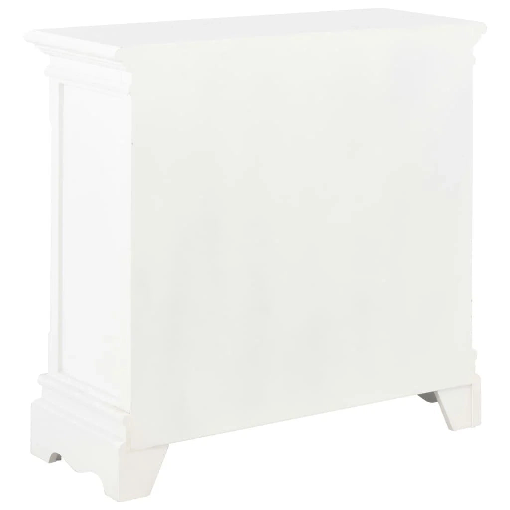 Credenza bianca mobiletto consolle mobile contenitore 70 cm legno massello di pino 4402057