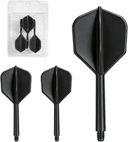Set di Dart - 3 Pezzi - Canne Integrate - Materiale ABS di Alta Qualità - Portatile - Diametro della Canna 2B - Nero - Accessori per Dart